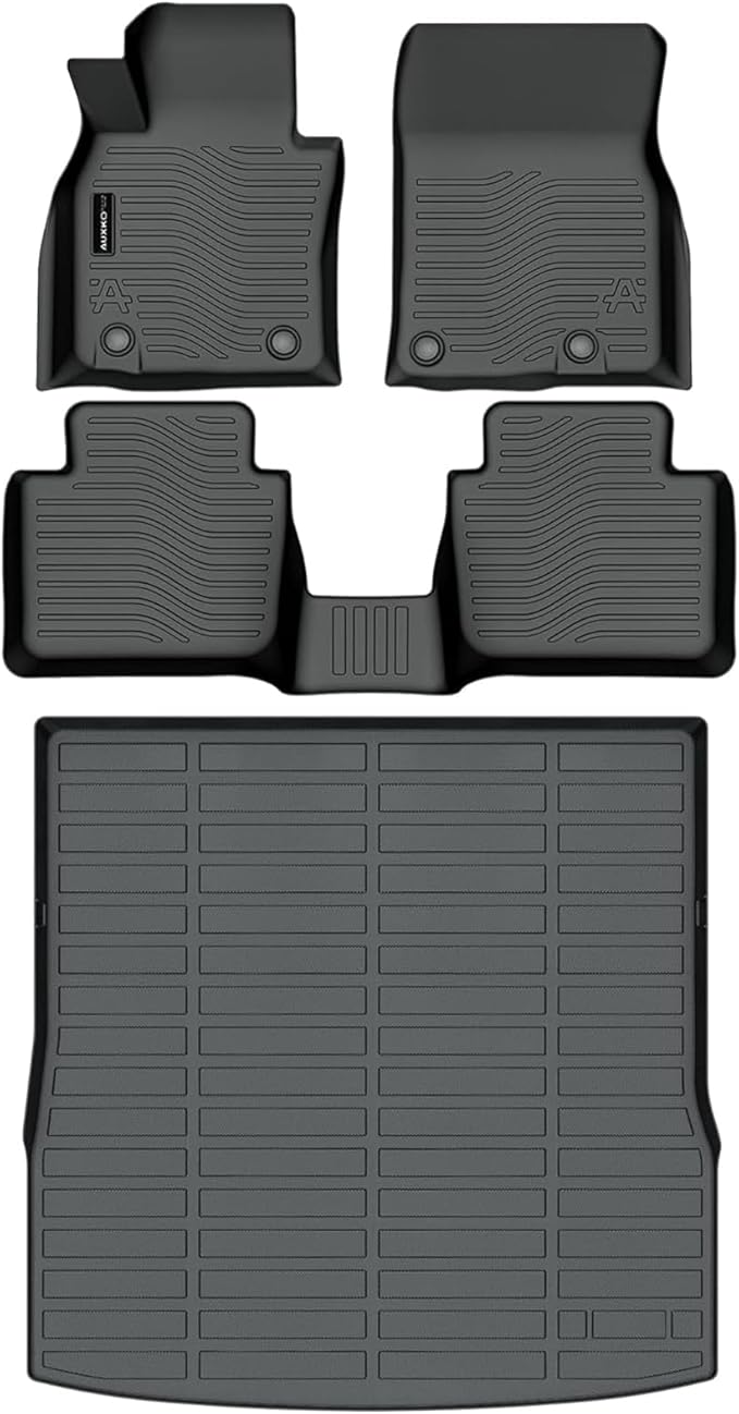 Auxko All Weather Floor Mats Cargo Liner Fit for Mazda CX-50 2026 2025 2024 2023 Not for Hybrid TPE Rubber Liners CX50 Accessories All Season Guard Odorless Anti-Slip Floor Mats Cargo Liner