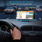 Cell Phone Holder for Car, Vertical Horizontal Car Phone Mount with 360° Rotate Dashboard Cradle Compatible iPhone Samsung Galaxy Android Smartphones, GPS Devices