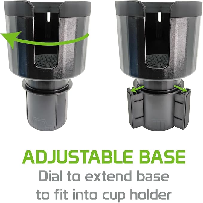 Expandable Car Cup Holder with Adjustable Base for Large Bottles, Compatible for Hydro Flasks 32/40 Ounce
