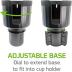 Expandable Car Cup Holder with Adjustable Base for Large Bottles, Compatible for Hydro Flasks 32/40 Ounce