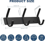 VAEHOLD 2PACK Coat Hooks Wall Hook for Hanging Clothes Robes Towels Hats Heavy Duty Coat Hanger Coat Rack Wall Mount with 3 H