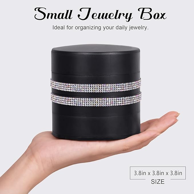 CONBOLA Jewelry Holder Organizer, Christmas Gifts Ideas for Women, Small Jewelry Storage Box Earring Holder, 5-Layer Rotating