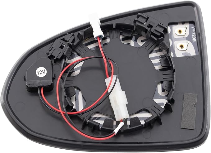 TRQ Right Passenger Side Mirror Glass Heated Blind Spot Indicator Convex Compatible with 2020-2022 Hyundai Sonata HY1325147