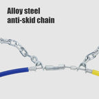 Portable Snow Tire Chains, Semi-Automatic Tighten Snow Traction Chains, Easy Install Emergency Tire Chains for Passenger Cars