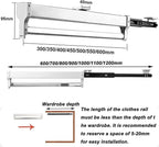 Pull Out Clothes Rail Extendable Pull Out Closet Rod - Wardrobe Pull-Out Trousers Rack, Pull Out Clothes Rail 30-60Cm, Wardro