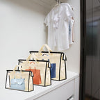 15 PCS Dust Bags for Handbags,Purse Protector Storage Bag,Purse Cover Hanging Closet Organizer with Zipper Handle,Clear Handb