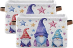 xigua Christmas Decoration Storage Basket Santa Collapsible Storage Bins Waterproof Canvas Storage Basket with Leather Handle