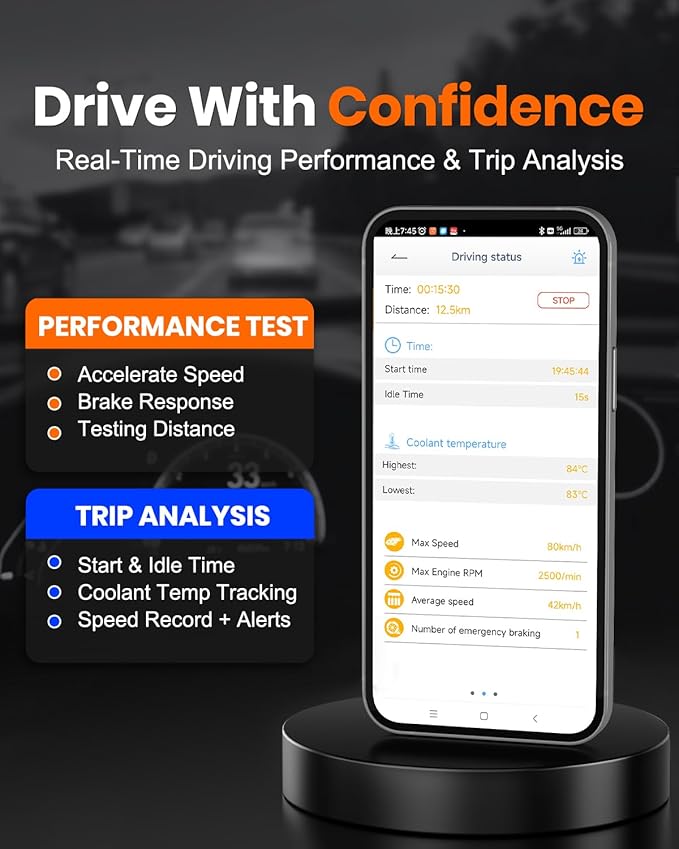 ANCEL AD310 Pro 2-in-1 OBD2 Scanner & Car Battery Tester, Diagnostic Tool with Bluetooth APP for iPhone & Android,