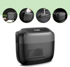 Car Trash Can, Portable Push to Open Storage Bucket with 30 Trash Bags, Waterproof Anti-Leak Hanging Clutter Canister with Lid, Universal Large Capacity Supplies Box for Car Truck Van (Black)
