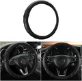 Leather Steering Wheel Cover, Auto Car Stretch Steering Wheel Protector, Universal 15 Inch Anti-Slip Breathable Odorless Stee