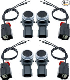 4 Pcs Bumper Park Assist Object Sensor with Connector Fit for Chevy Silverado/Tahoe/Suburban,for GMC Yukon XL/Sierra,for Cadi