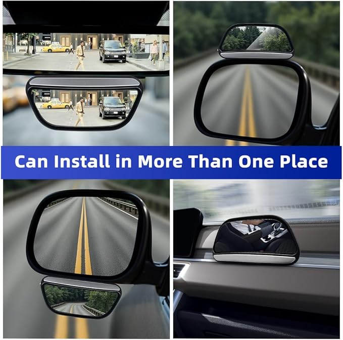 Blind Spot Mirror 2 Pack Car Side Mirror Blindspot Adjustable Car Auxiliary Wide Angle Side Rearview Mirror for Car SUV Truck RV
