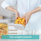 Ankou Food Airtight Containers (1500ml) 1.5 Qt Pop Up Food Formula Container With Lids, Bpa-Free One Button Open Stackable Co