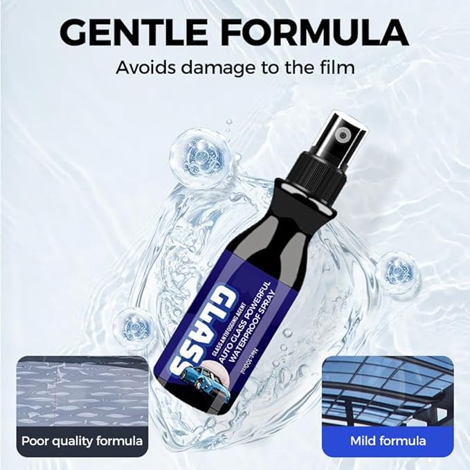 Auto Glass Powerful Waterproof Spray - Waterproof Rain Repellent Coating with Anti-Fog Formula - Safe on Auto Glass, Shower D