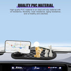 Multifunctional Car Anti-Slip Pad, 3 in 1 Rotatable Non-Slip Vehicle Dashboard Mat with Phone Holder & Temporary Parking Numb