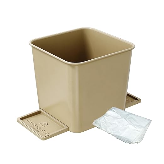Car Trash Can with Stability Wings – Leakproof Portable Garbage Bin for Fabric & Rubber Mats – Compact Durable Plastic Auto Organizer for Cars, SUVs, Trucks (Mocha, Small)