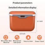 Car Trash Can with Lid, Leakproof Auto Garbage Bin, Waterproof Car Trash Bag Holder with PU Leather Top for Back of Seat/Door, Fit for SUVs, Sedans, Trucks Grey