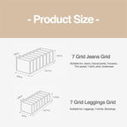 Wardrobe Clothes Organizer 7 Grids Portable Closet Organizer Mesh Separation Storage Box Foldable Closet Drawer Organizer for