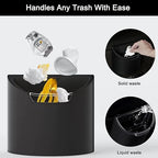 Leakproof Car Trash Can, Mini Car Trash Bin with Removable Liner, Waterproof Automotive Garbage Can for SUV, Truck, Vehicle, Home, Office, Multipurpose, Easy to Clean, Orange