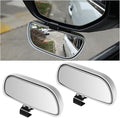 Mandark 2PCS Car Blind Spot Mirror, Rectangle HD Glass Convex Vehicle Rearview Mirror, Wide Angle Adjustible Auto Exterior Blindspot Side View Mirror, Universal for SUV, Sedan, Truck (Silver)