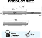 Valet Rod for Closet Retractable, 13.4"-23.2" Pull Out Clothes Hanger Rail, Heavy Duty Alloy Steel Side Mount Wardrobe Bar, A