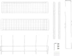 Over The Door Hanger Organizer with 2 Mesh Baskets & 5 Towel Hooks, Detachable Behind The Door Storage Towel Rack for Coats, 