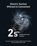TELESIN Electric Magsafe Car Mount Vacuum Magnetic Car Phone Holder 105N 360° Reinforced Adjustable Swivel Lock, Suction Cup Phone Mount for Your Car/Gym/Mirror/iPhone & Android