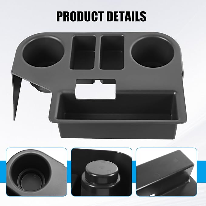 DICMIC Center Console Armrest Add-on Cup Holder for 1994-1997 Dodge Ram 1500 2500 3500