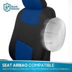 BDK PolyPro Car Seat Covers Full Set Combo with Front and Rear Waterproof All -Weather Car Floor Mats - Universal Fit Automot