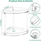 NPPLUS 2 Tier Acrylic Bathroom Counter Organizer, Clear Bathroom Countertop Corner Organizer, 2-Tier Corner Storage Shelf Van