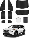 8PCS Window Shades for Rogue 2021-2026 Accessories – Full Coverage Sun Shade for Side Windows, Rear Triangular & Windshield – UV Protection & Privacy for Camping, Napping, Relaxing