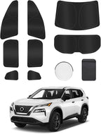 8PCS Window Shades for Rogue 2021-2026 Accessories – Full Coverage Sun Shade for Side Windows, Rear Triangular & Windshield – UV Protection & Privacy for Camping, Napping, Relaxing