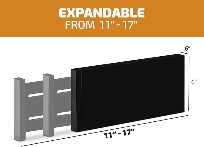 6 Pack Drawer Dividers 6 Inch High, 11”-17" Adjustable Bamboo Organizers Large Expandable Drawer Separators for Cloths, Dress