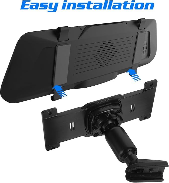 NUOBESTY Rear View Mirror Bracket Universal Dash Cam Mount Adjustable Aluminum Alloy Rearview Mirror Back Plate Panel for Car Interior Accessories