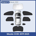 8pcs Car Window Shades for Mazda CX30 2019-2025, Full Car Window Covers for Privacy, Sunshades for CX-30 Front Rear Windshield Side Windows to Block UV and Protect Privacy