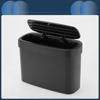 Car Trash Can Car Door 6.3" Length 2.8" Width 4.7" Height Auto Trash Bin Plastic Black Hanging