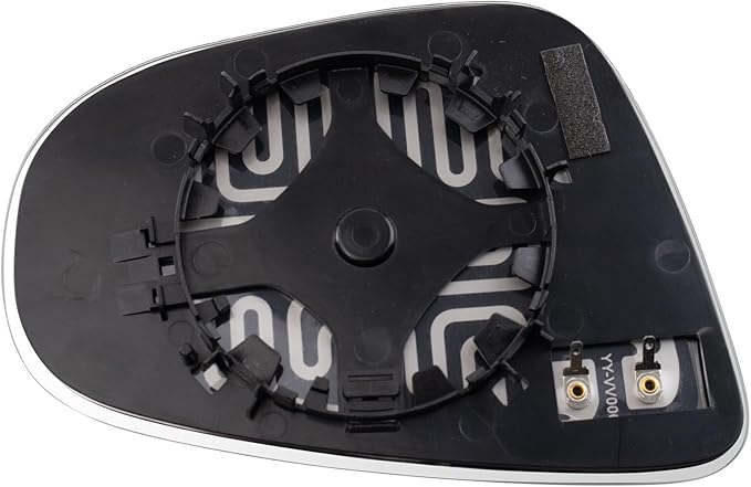 TRQ Driver Side Mirror Glass Heated Snap On Compatible with 2010-2014 Volkswagen Golf GTI VW1324116