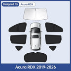 Car Window Shades for Acura RDX 2019-2026, Full Car Window Covers for Privacy, Sunshades for RDX Front Rear Windshield Side Windows to Block UV and Protect Privacy(8pcs)