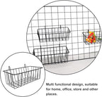 ULTECHNOVO Hanging Wire Basket 9.84X5.51X4.33 Inch Metal Storage Organizer for Pegboard Grid Wall Kitchen Garage Rv Tool Shed