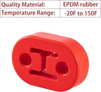 Exhaust Rubber Hanger, rubber muffler hangers. Rubber Insulator Bushing Mount, rubber exhaust mounts with 2 Holes 0.47 Inch, 