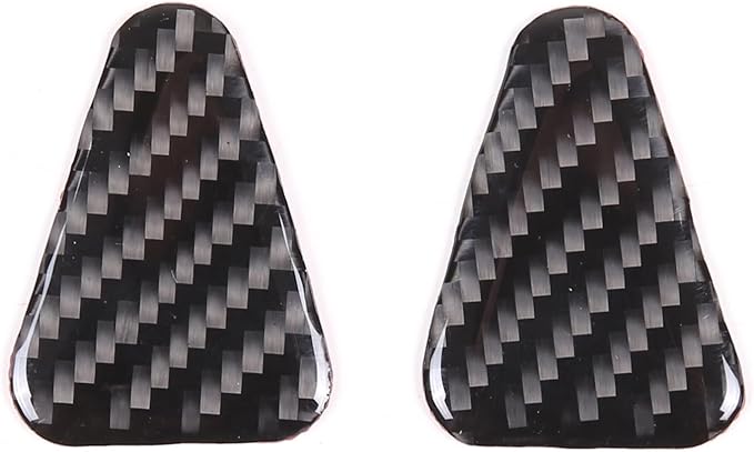 Seat Belt Adjuster Base Panel Cover Compatible with Tesla Model 3 Highlander 2023+, Car Safety Belt Buckle Panel Decor Frame, Seat Belt Warp Cover, Carbon Fiber (Black)