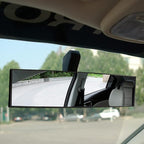 Car Rearview Mirrors, Shock Resistant Interior Clip-on Panoramic Rear View Mirror for Car, Wide Viewing Range, 12 inch HD Universal Use for Cars, SUVs, Trucks, Vehicles (White)