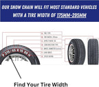 Jeremywell 10 PCS Emergency Anti-Skid Mud Snow Survival Traction Multi-Function Car Tire Chains, Orange, Security Chains for 