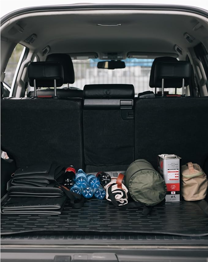 Owleys Trunk Storage 17.7" Collapsible Crate For Groceries, Tools & Travel Gear - Eco-Leather Car Organizer With Magnetic
