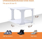 5 Tiers Shoe Rack Organizer for Closet Shoe Holder Storage Narrow Plastic Vertical, Free Standing Shoe Rack Shelf for Entrywa