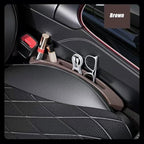 2-Pack Car Seat Gap Filler, Universal Car Seat Gap Filler Organizer, Seat Gap Plug, Multifunctional Seat Side Gap Filler with Organizer & Hook Function Seat & Console (Brown)