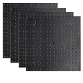 Pegboard Smith 16x16 inch Wall Tool Organizer Pegboard Panels, Black Metal Pegboard for Tool Storage, Workbench Tools Organiz
