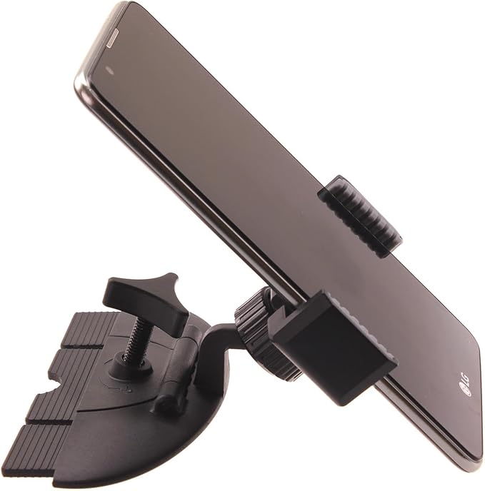 Car Mount CD Slot Holder Compatible with LG G8X ThinQ/V60 ThinQ 5G, Cradle Swivel Dock Strong Grip CD Player Slot