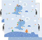 Car Sun Shade for Baby - EOHMAK Car Side Window Sun Shade Cover Upgrade Double Opening Car Interior Curtain Sun Blocker Blind (Blue Dinosaur, 2 Pack)