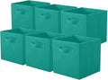ShellKingdom Storage Bins, Foldable Fabric Storage Cubes And Cloth Storage Organizer Drawer For Closet And Toys, 6 Pack (Fore